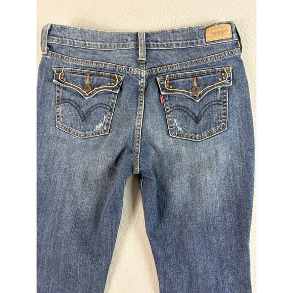 Levis 515 Jeans Womens 30x28 Blue Boot Cut Flap Pockets Medium Wash Tag 8S - Picture 11 of 13